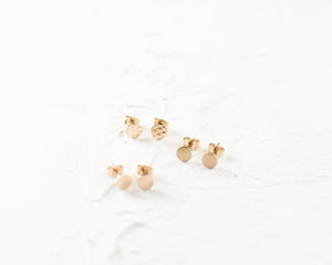 Quilted Disc Studs