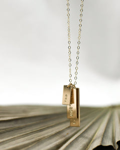 Stacked Tag Necklace