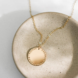 Completely Custom ︱ 3/4” Disc Necklace