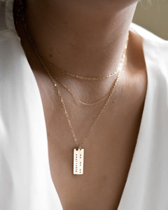 Stacked Tag Necklace