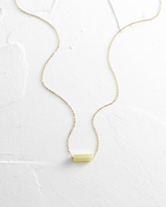 Lemon Jade Bar Necklace