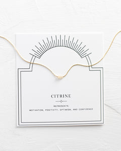 Citrine Bar Necklace