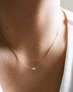 Gemstone Mini Bar Necklace