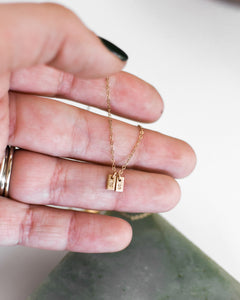 Ultra Dainty Tag Necklace