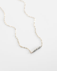 Raw Diamond Bar Necklace