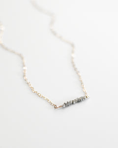 Raw Diamond Bar Necklace