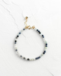 Aquamarine + Sapphire Bracelet