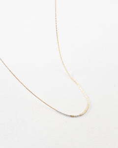 Mixed Metal Tube Necklace